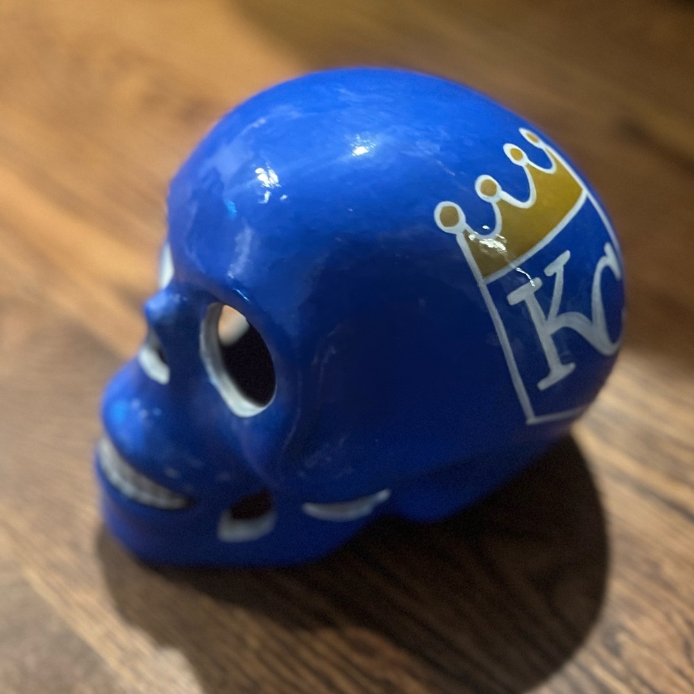 KC Royals luminary skull